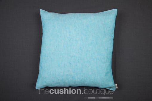 Pop of Chambray Blue with Linen cushion