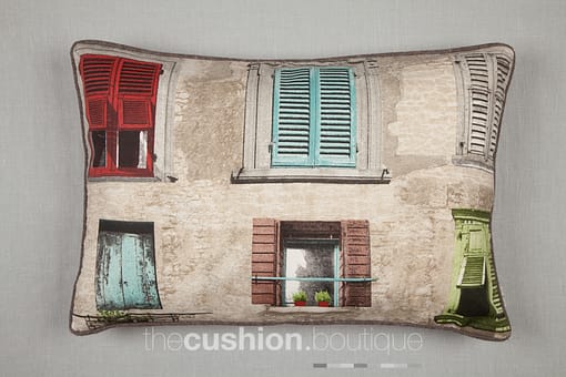 Featuring beautiful coloured French shutters